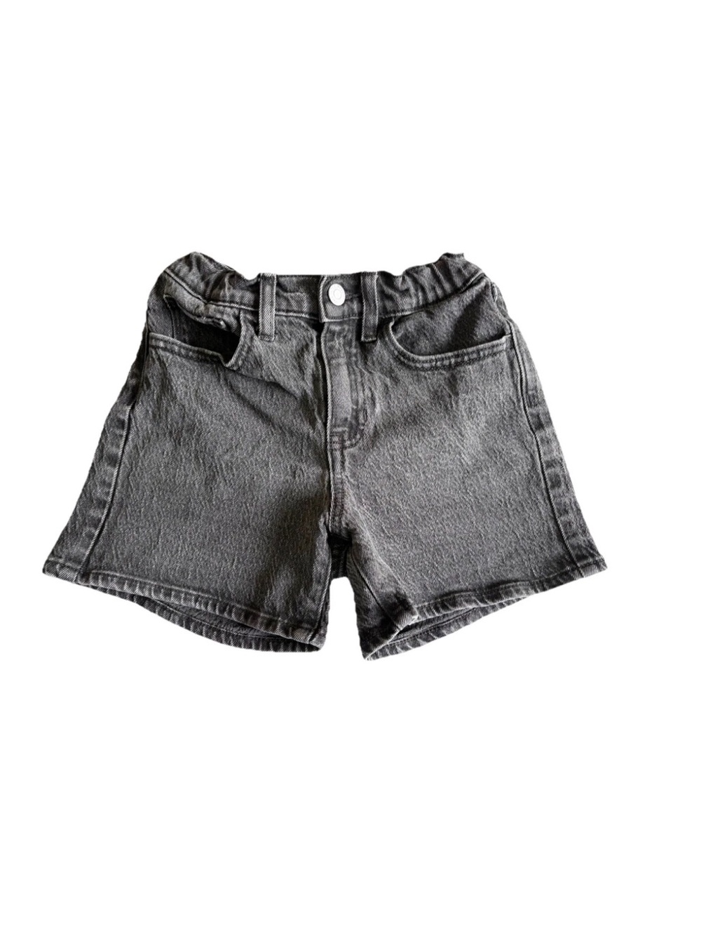 Old Navy 10 Girls Black Jean Shorts Denim Adjustable Waist High Rise